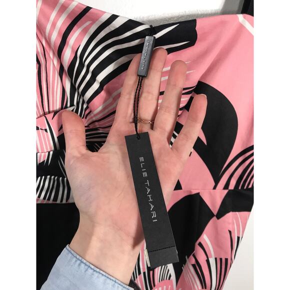 New Elie Tahari Women's Ginny Dress Pink Flower - Picture 5 of 14